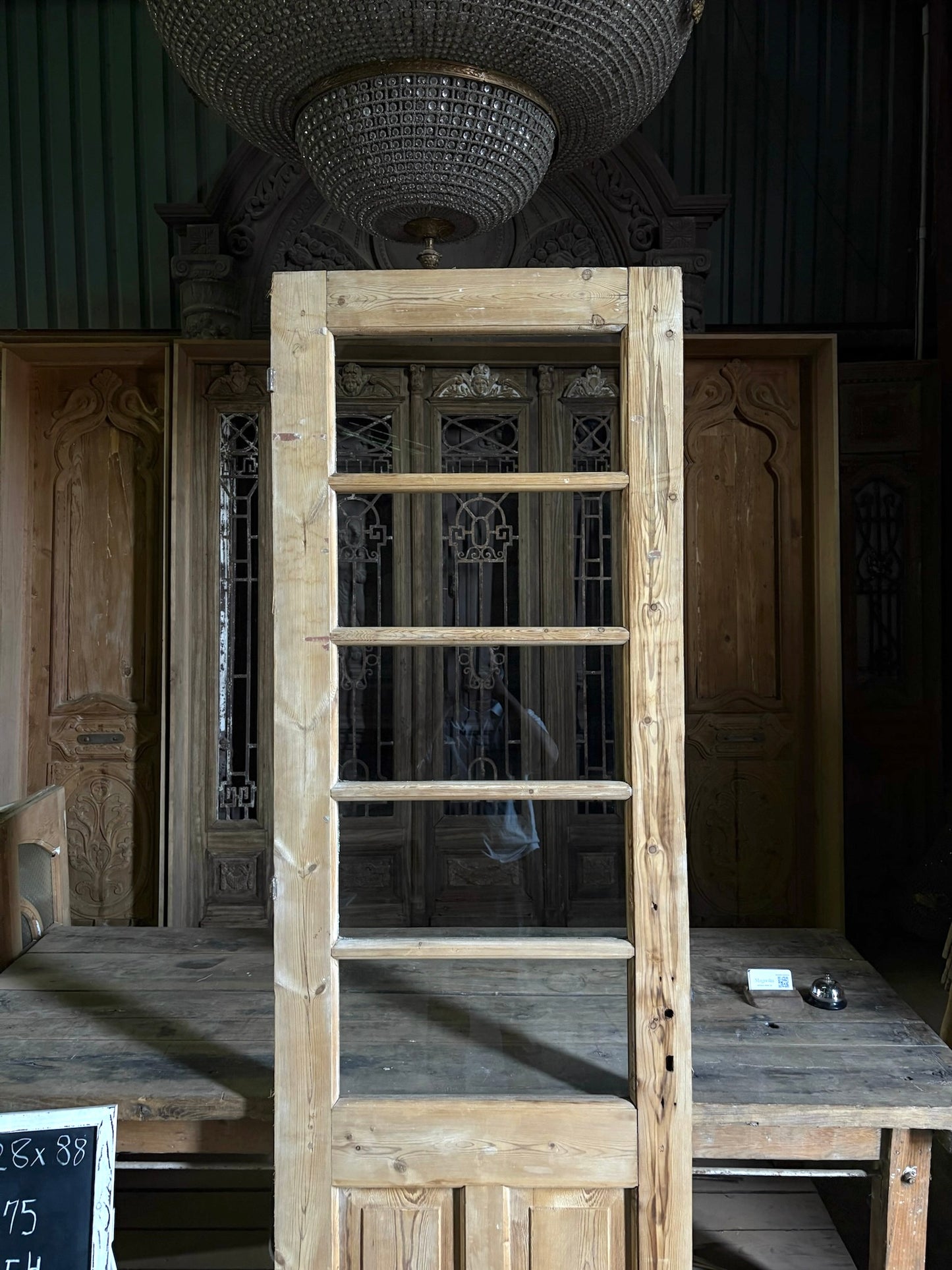 5 Lite Antique Glass Single Door - 28x88 - L54
