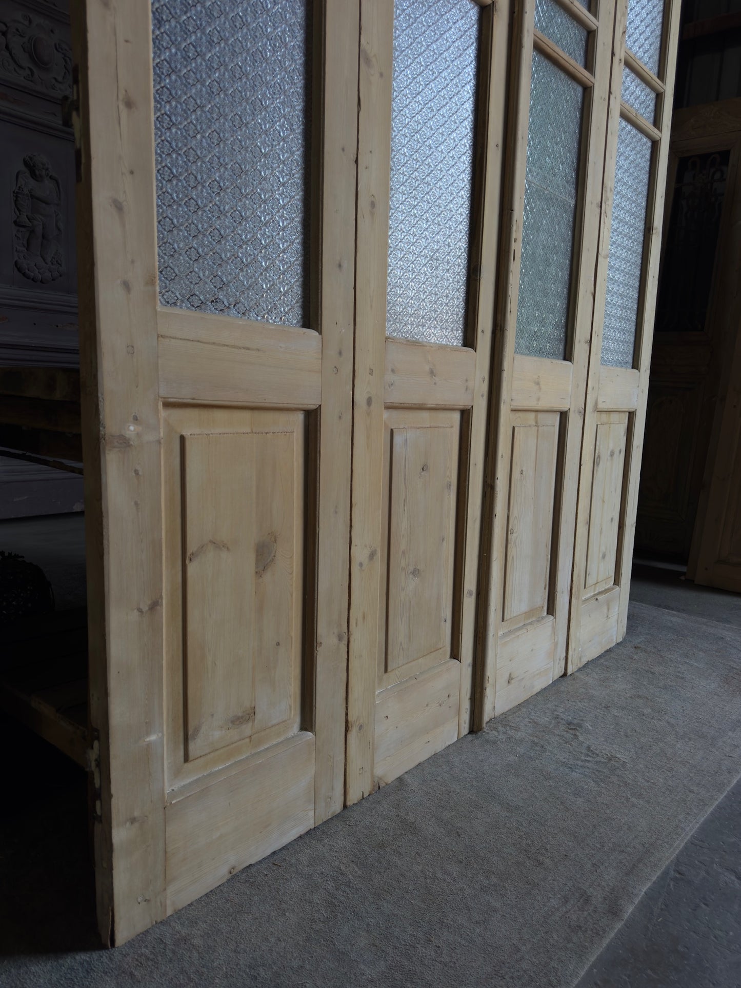 Antique Bi-Fold French Glass Doors - 75x84.5 - L133