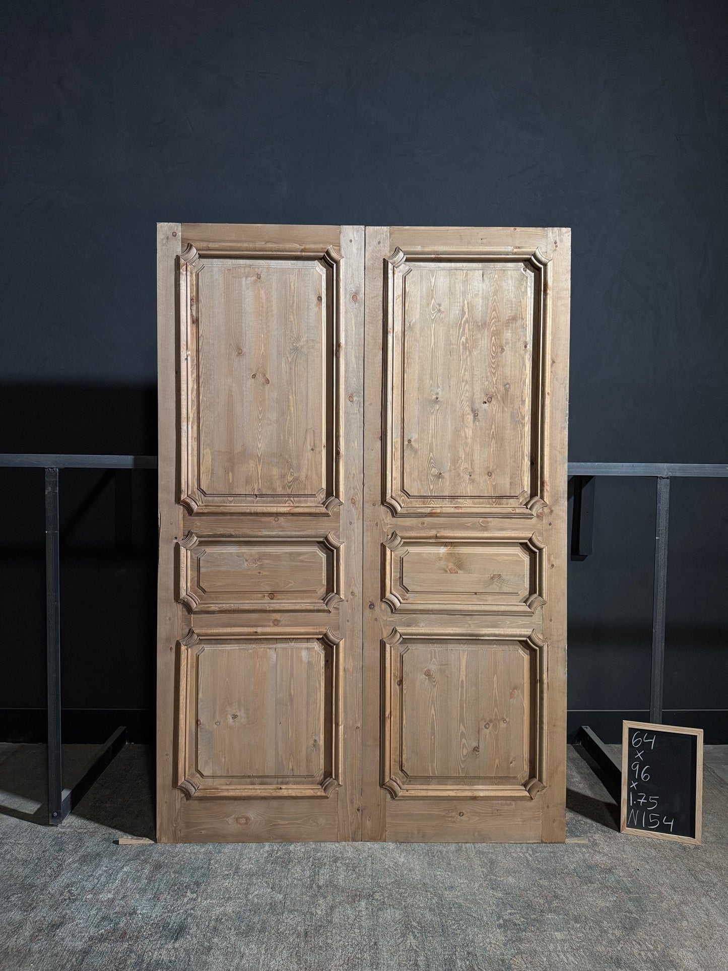(The Edmund) Handcrafted Solid Wood French Doors - 64x96 - N154
