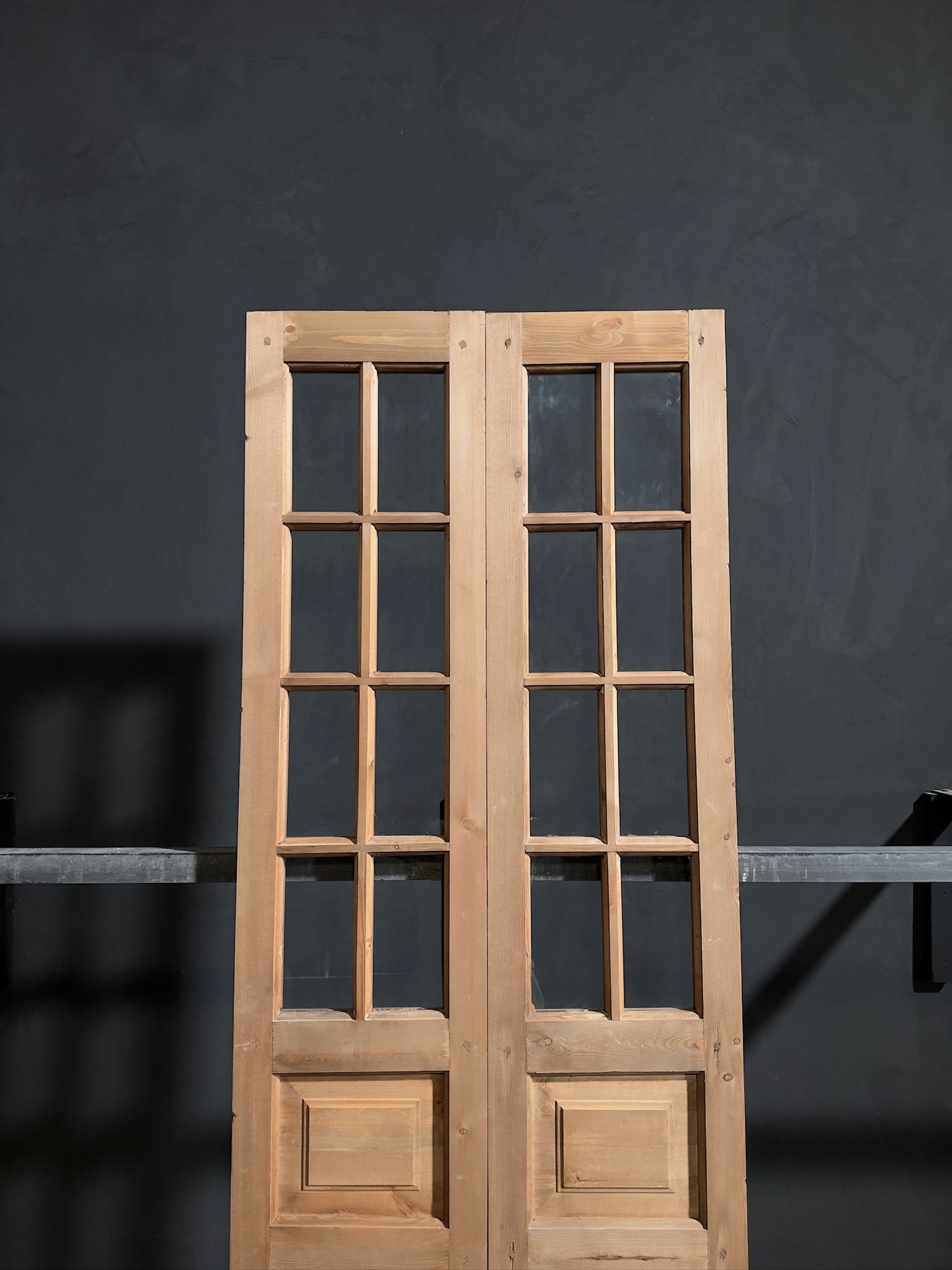 Handcrafted 8 Lite Glass French Doors - 32x96 - N217