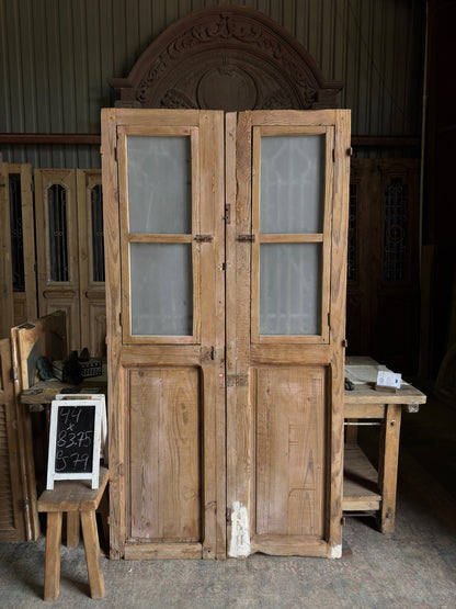 19th Century Antique Iron French Doors - 44x83.75 J79