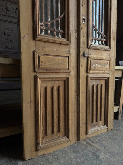 Antique Iron French Doors - 42.25x90.5 J40