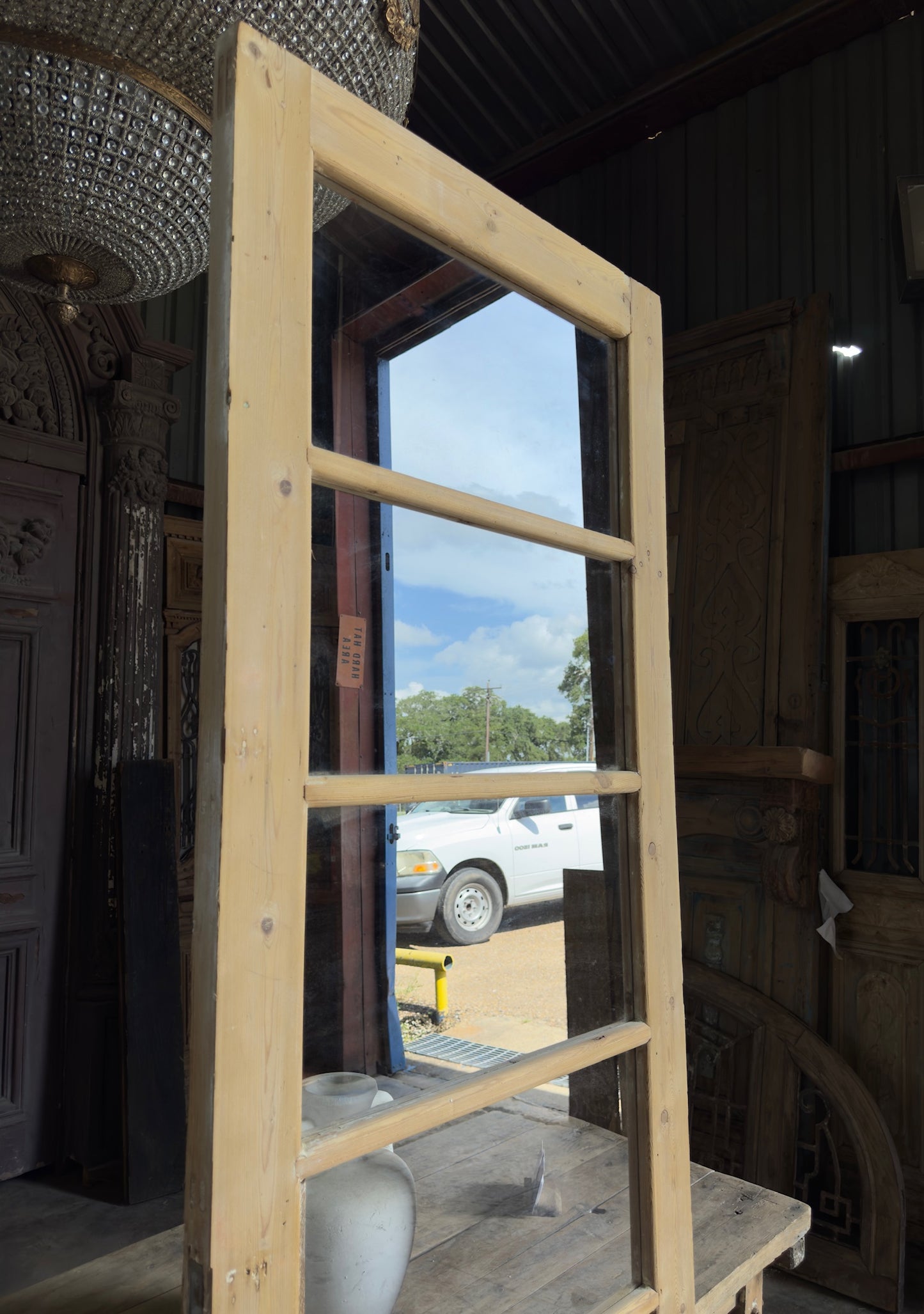 5 Lite Antique Glass Single Door - 32x95.5 K161