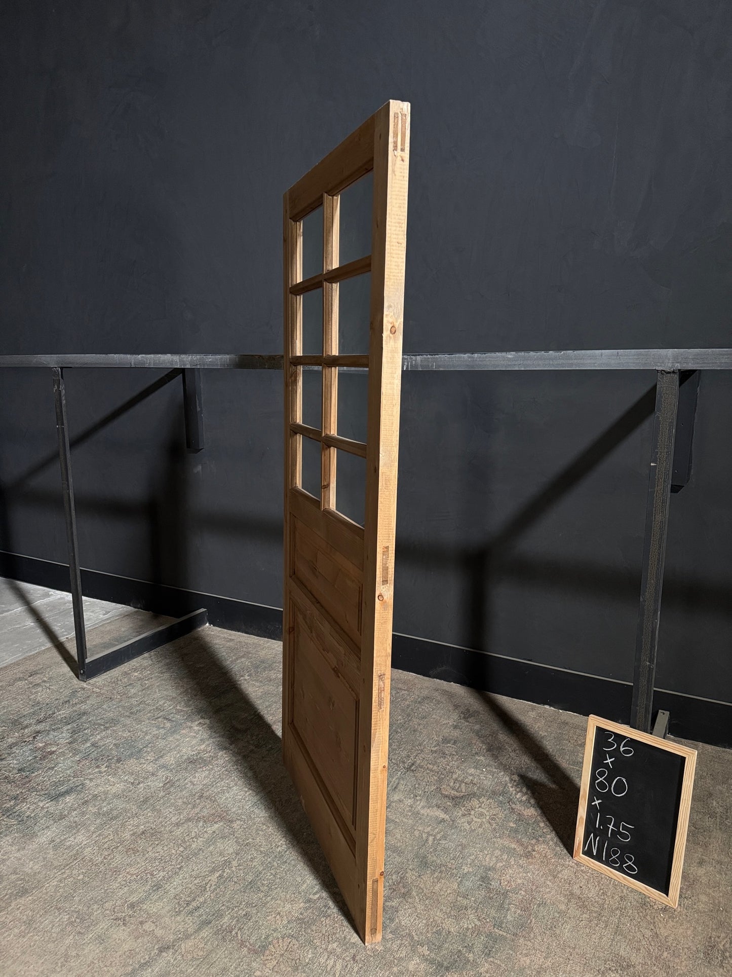 Handcrafted 8 Lite Single Glass Door - 36x80 - N188