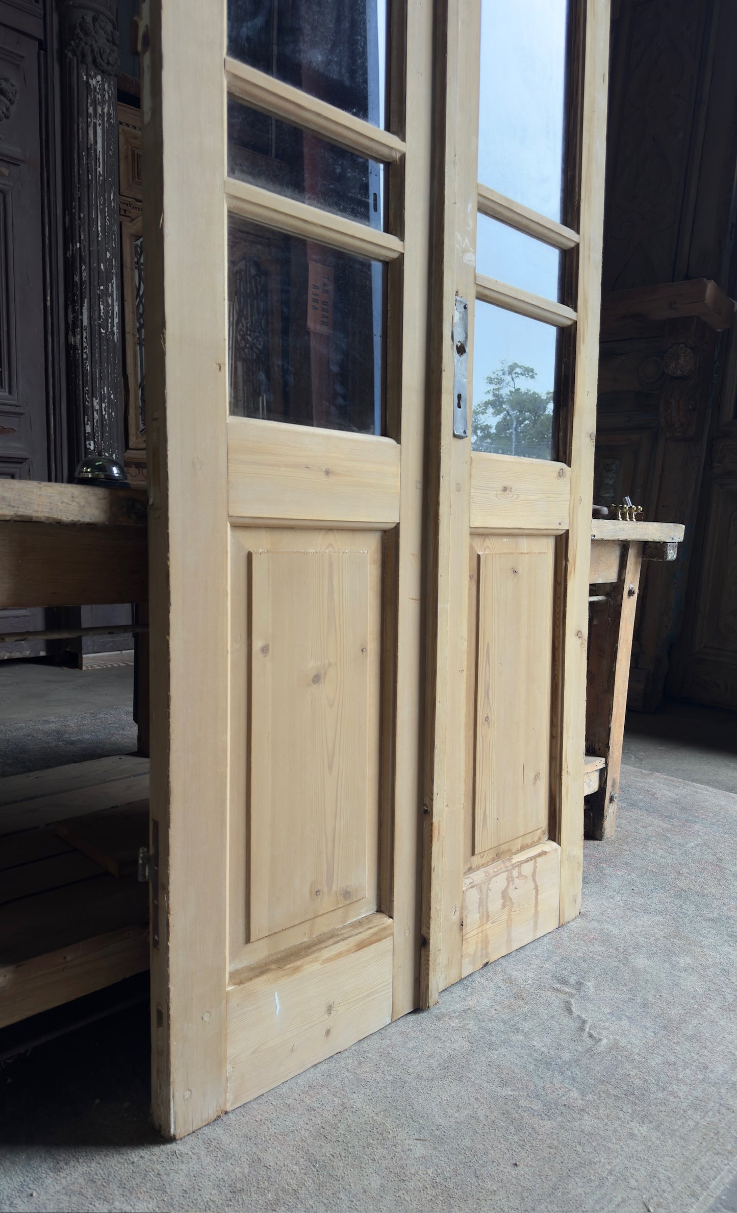 Glass Antique French Doors - 36.5x95 - L134