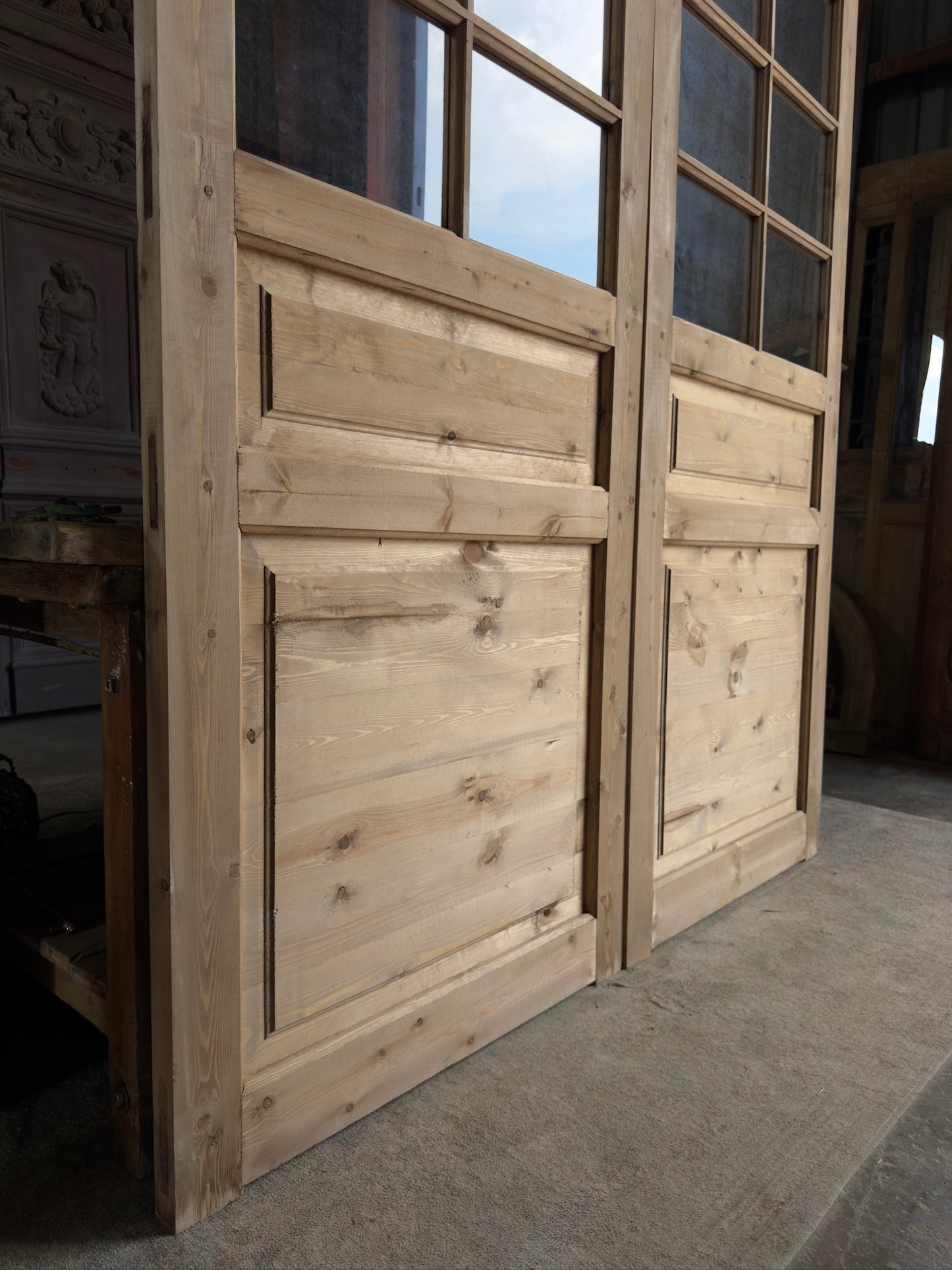 Handcrafted 8 Lite Glass French Doors - 72x96 L33