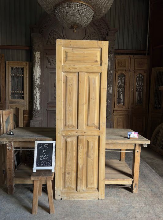 5 Panel Single Solid Antique Door - 25x80 K228