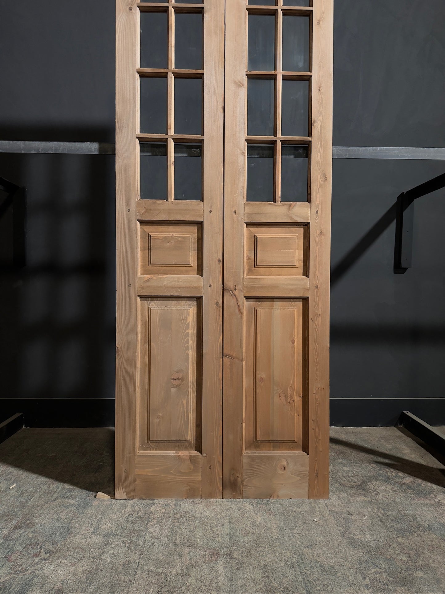 Handcrafted 8 Lite Glass French Doors - 36x96 - N234