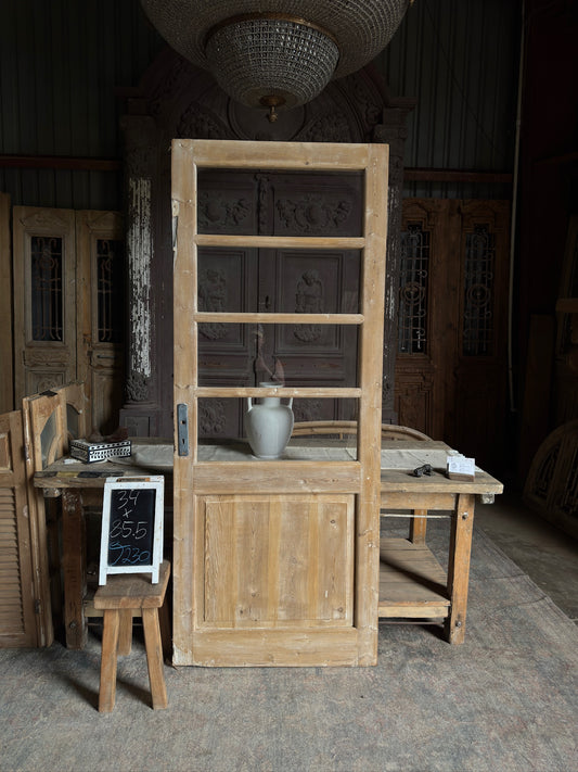 4 Lite Antique Glass Single Door - 34x85.5 J230
