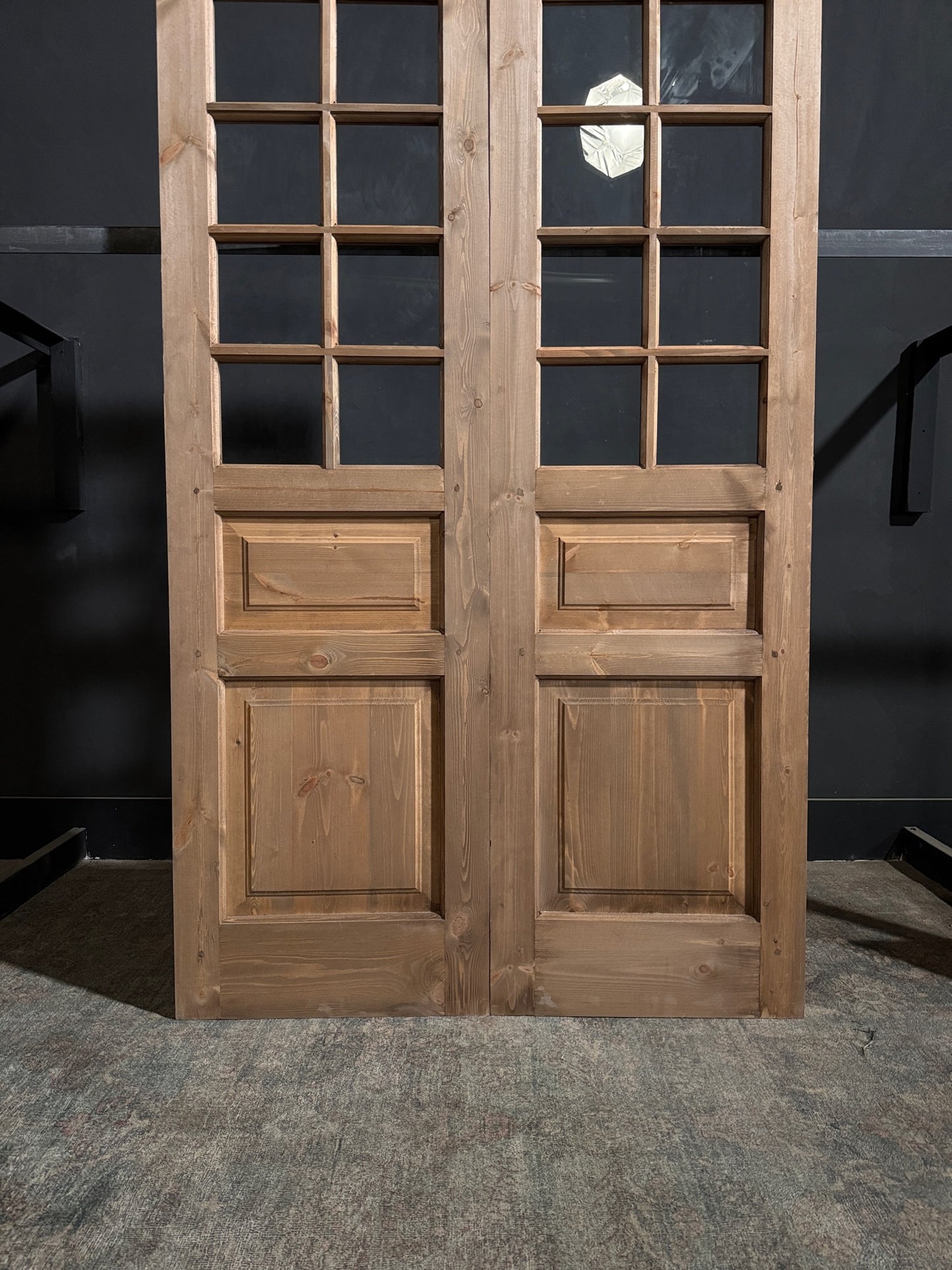 Handcrafted 8 Lite Glass French Doors - 48x80 - N212