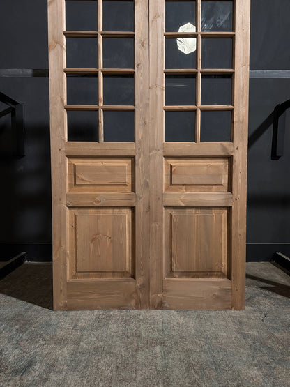Handcrafted 8 Lite Glass French Doors - 48x80 - N212