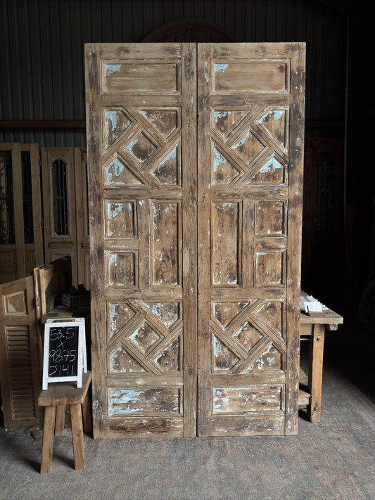 Antique Moraccan Style Solid Doors - 53.5x98.75 J141