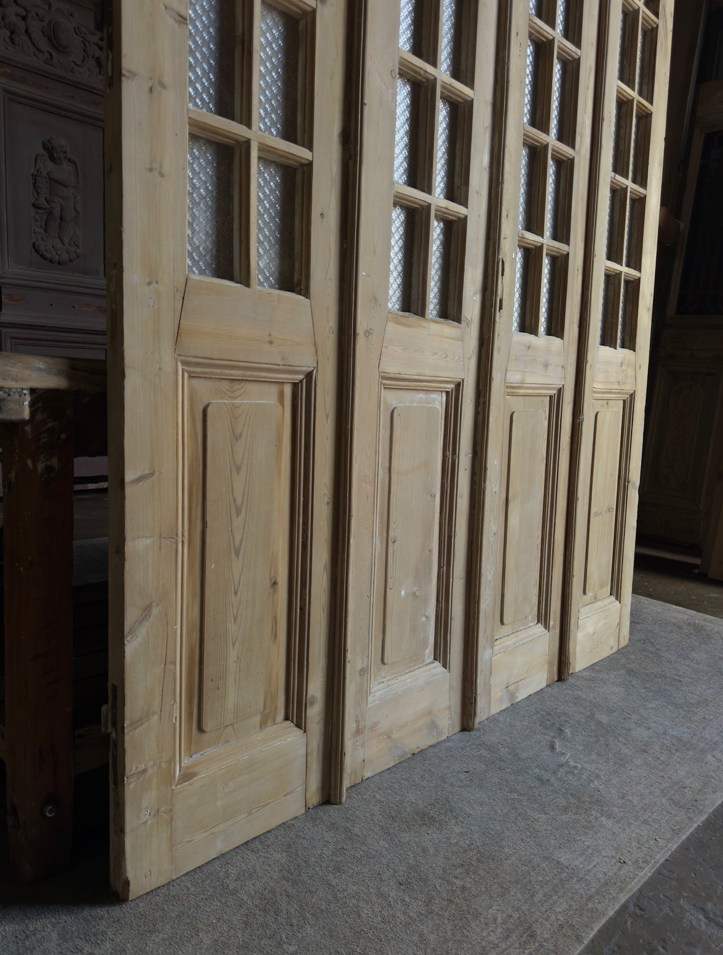 Antique Bi-Fold French Glass Doors - 67x93 - L121