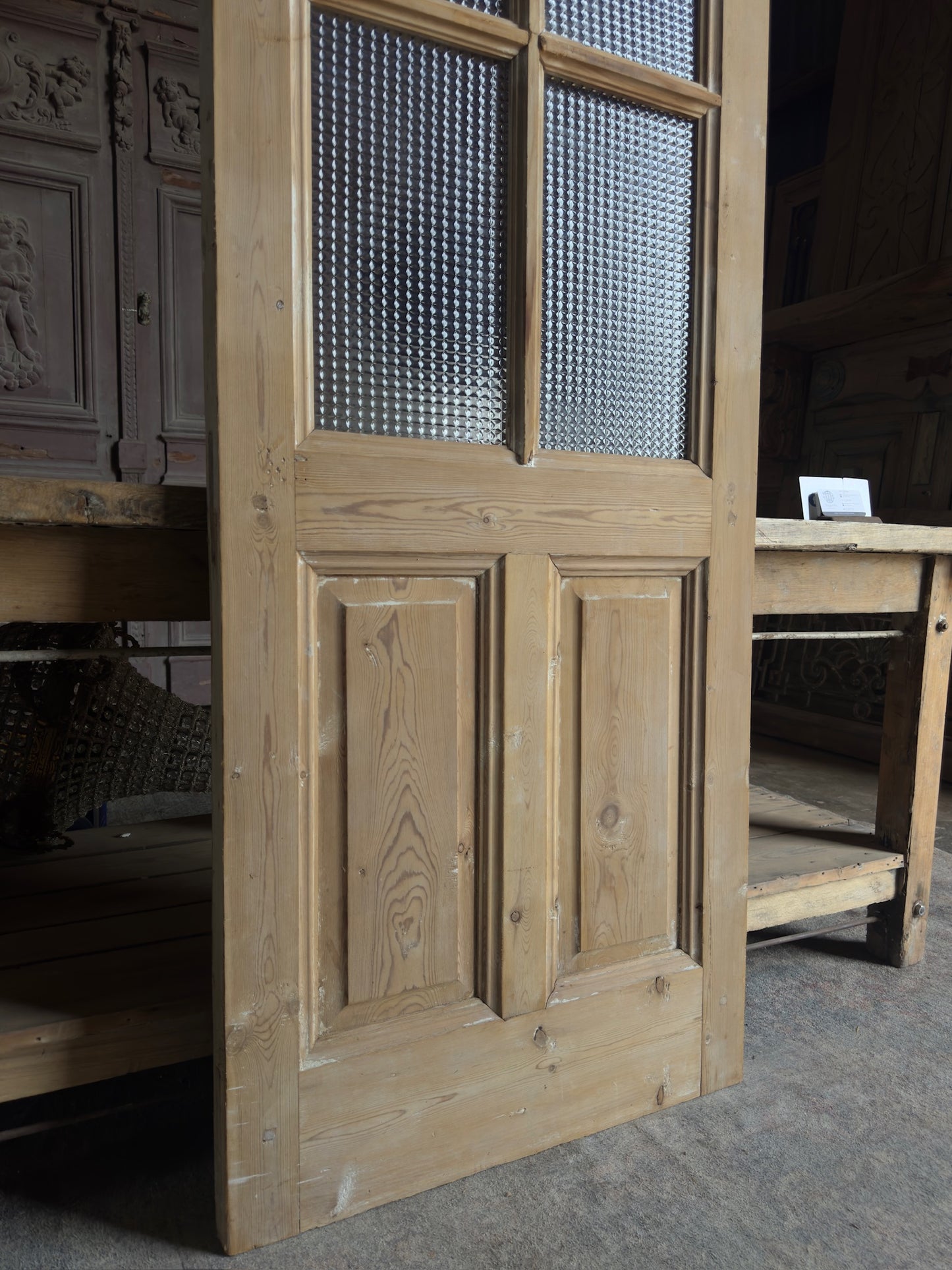 Single Antique Glass Door - 28x87 J548
