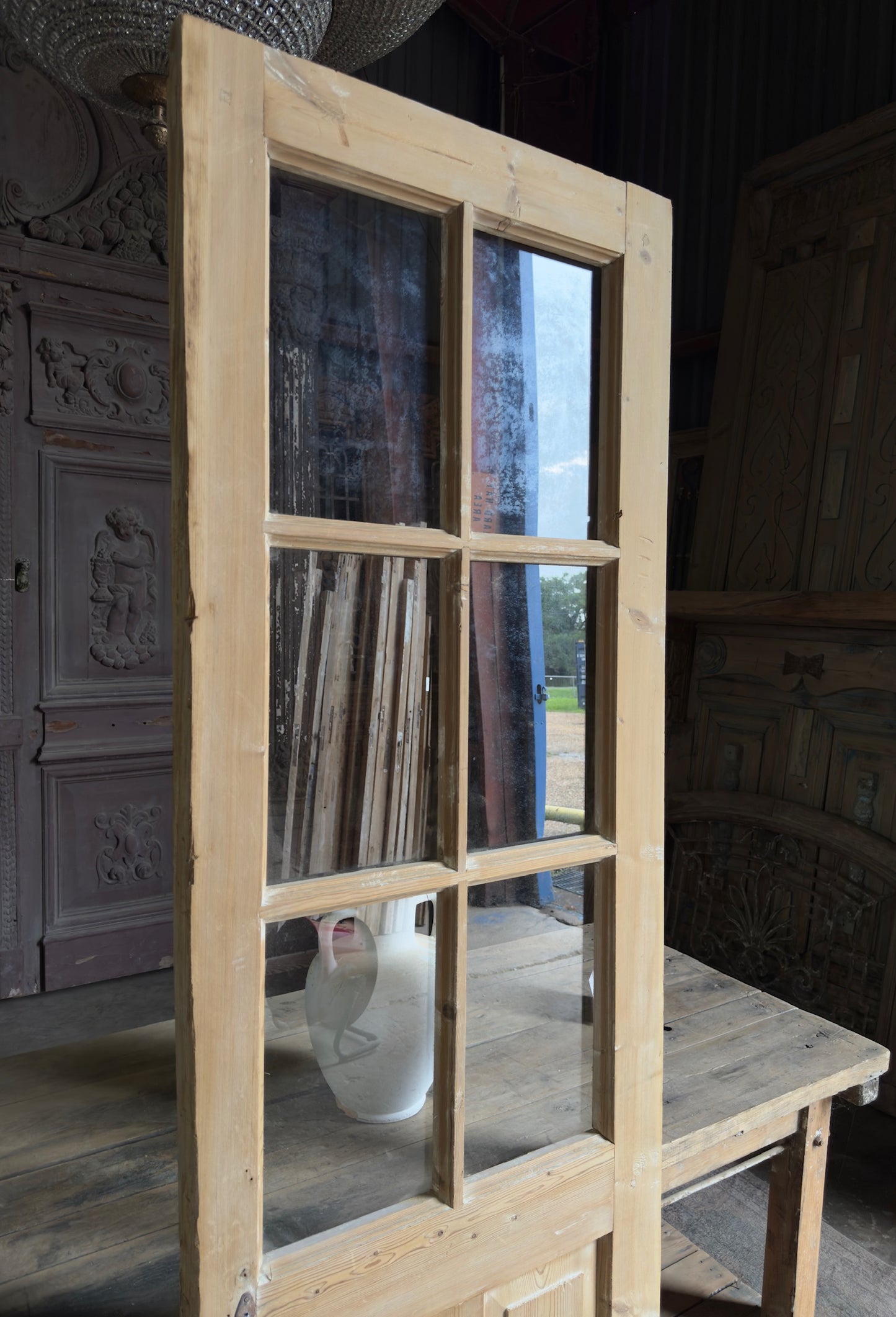 6 Lite Antique Glass Door - 29x83.5 K123