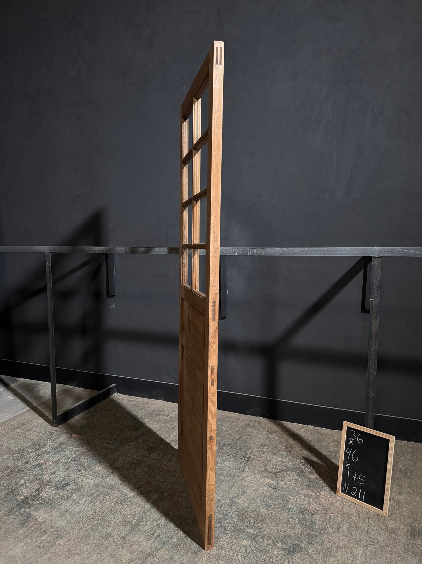 Handcrafted 8 Lite Single Glass Door - 36x96 - N211