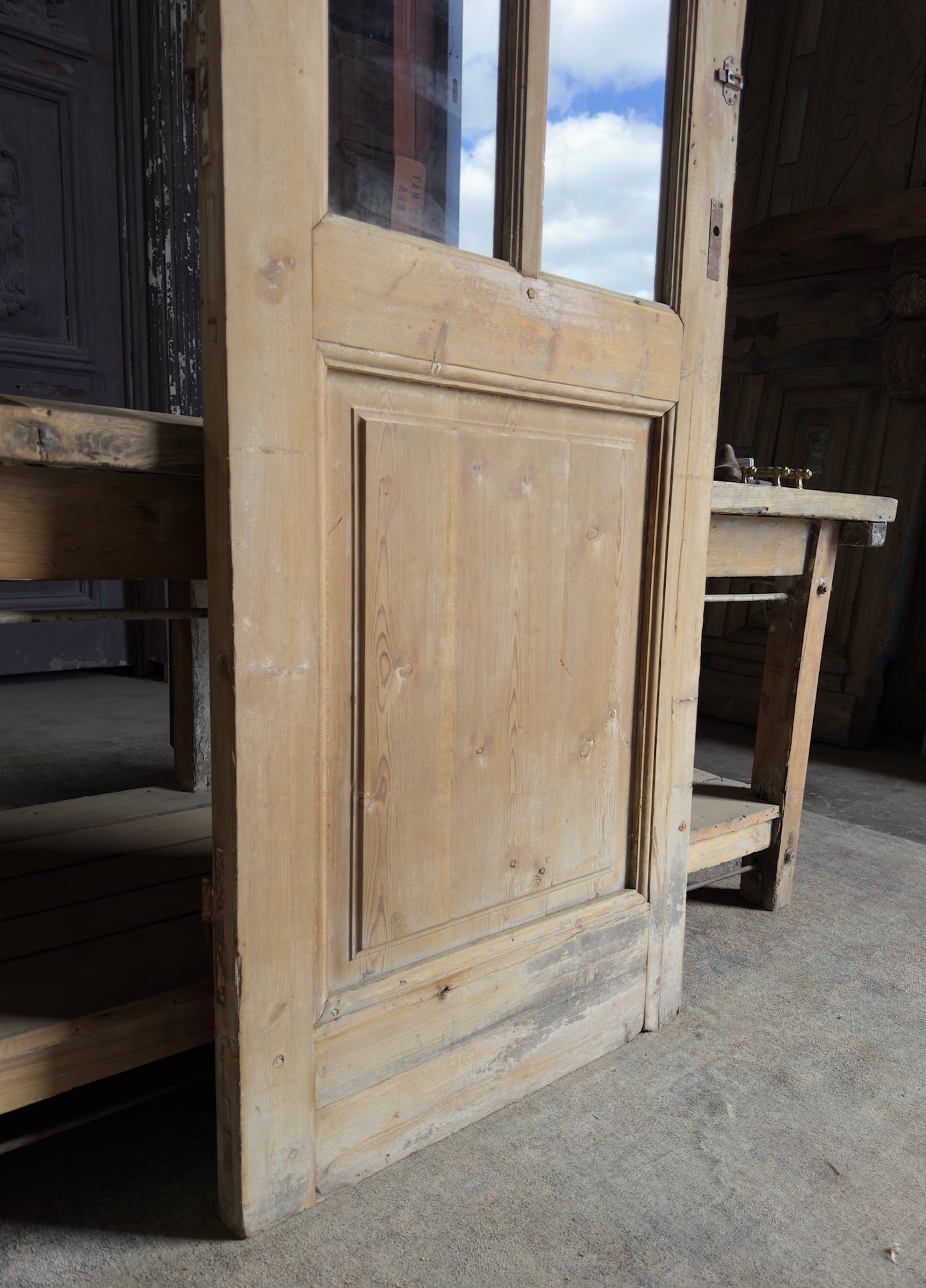 6 Lite Antique Glass Door - 28x90 - L225