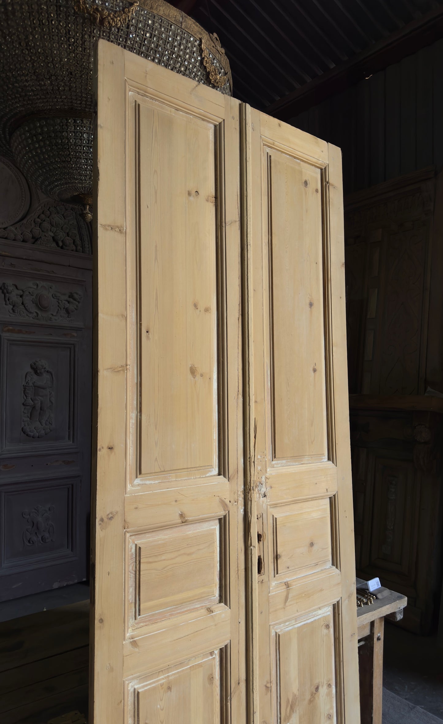 Antique 3 Panel French Doors - 42.25x106 - L525