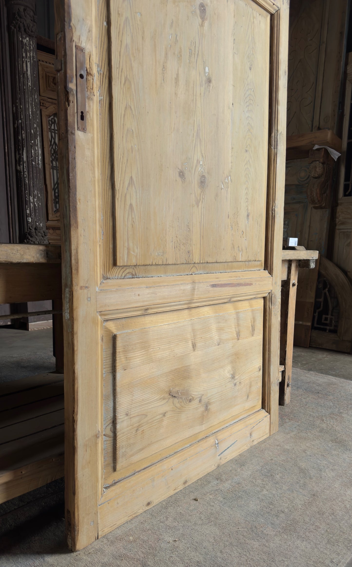 3 Panel Single Solid Antique Door - 40.25x92.5 K425