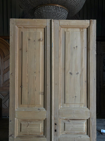 3 Panel Antique Solid French Doors - 42.75x93.75 - L101
