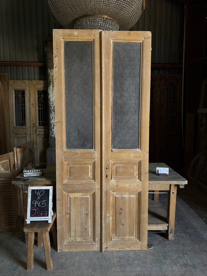 Glass Antique French Doors - 40x94.5 J567