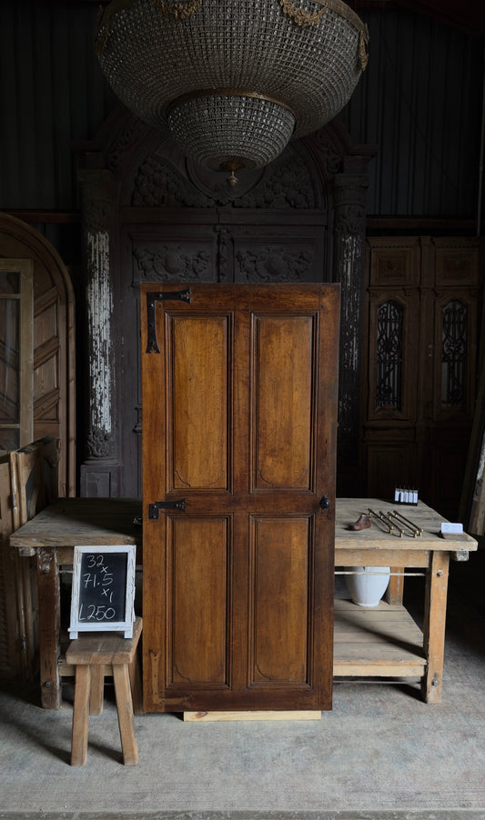 French Provincial 4-Panel Antique Single Door - 32X71.5 - L250