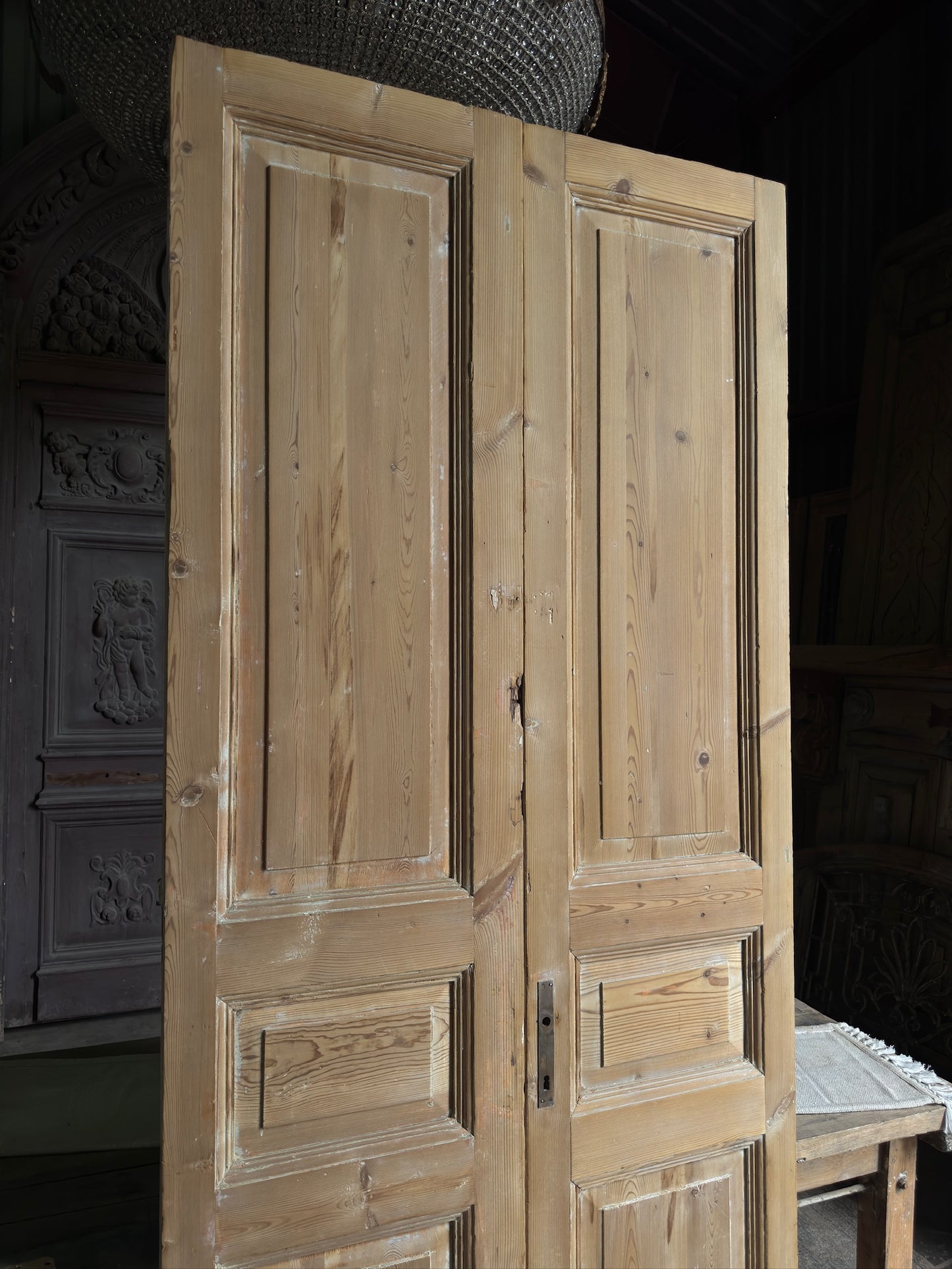 Solid French Antique Doors - 40x96 J514