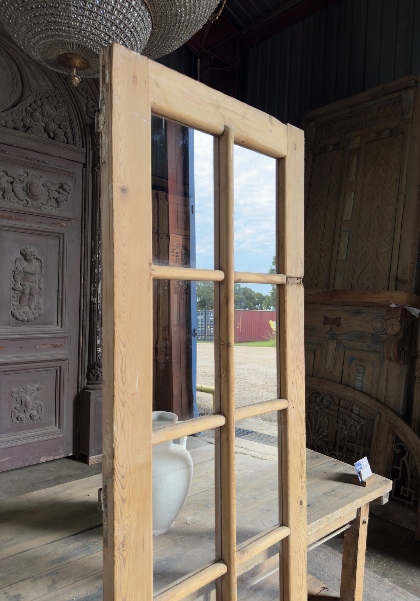 8 Lite Antique Glass Single Door - 27.75x82.75 K304