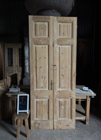 Stately 3 Panel Antique Solid French Doors - 40x94.25 J438