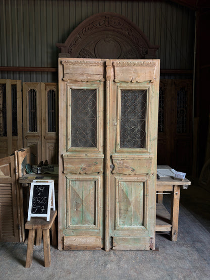 Classy Antique Iron French Doors - 44x85.25 J7