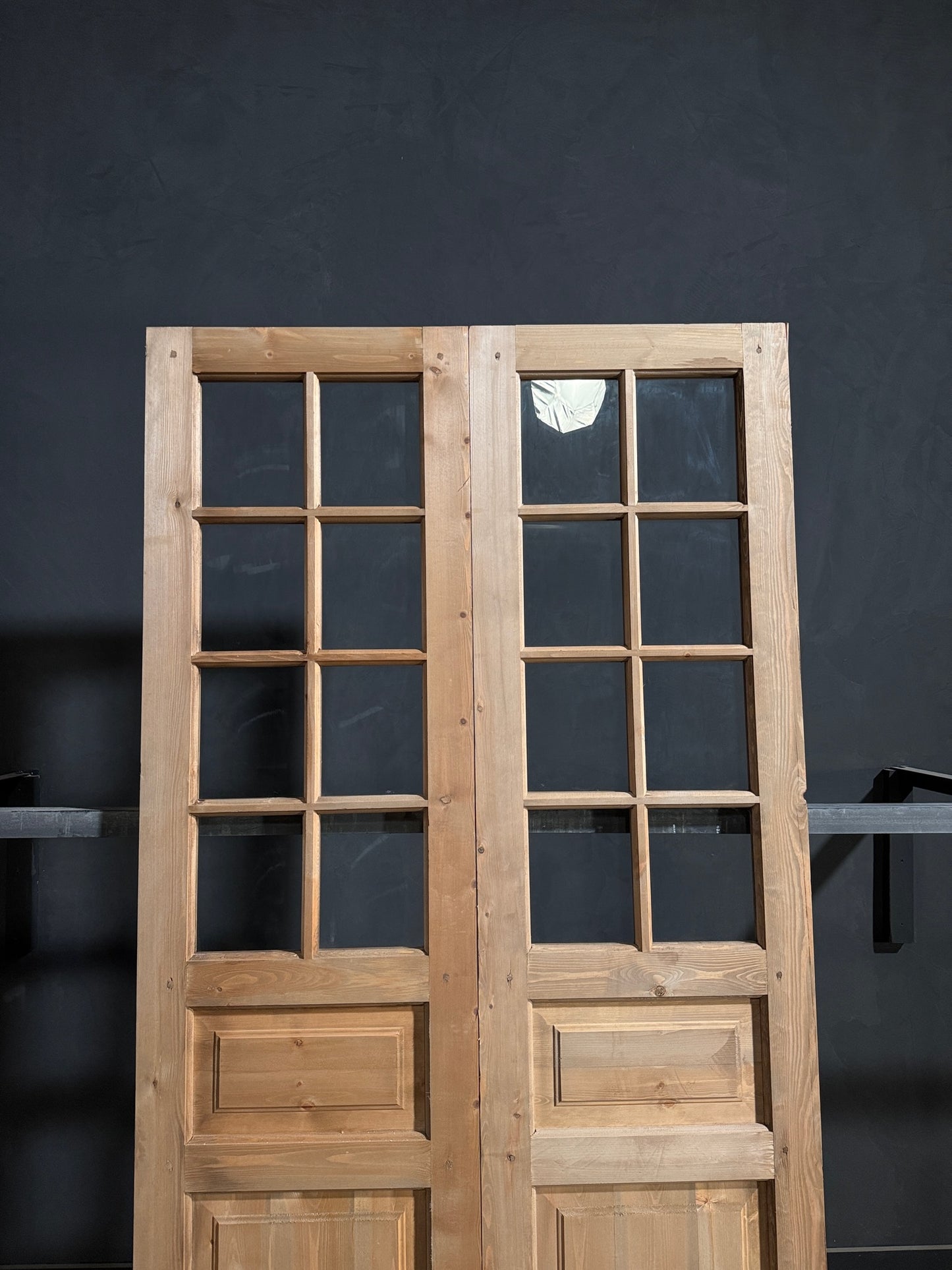 Handcrafted 8 Lite Glass French Doors - 48x96 N208