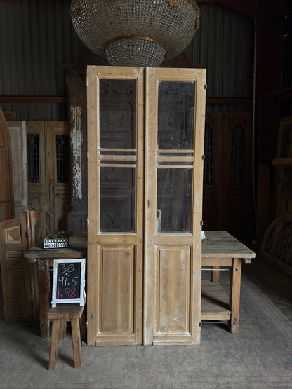 European Glass Antique French Doors - 38x91.5 K98