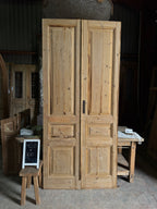 3 Panel Antique Solid French Doors - 45.25x100 J443