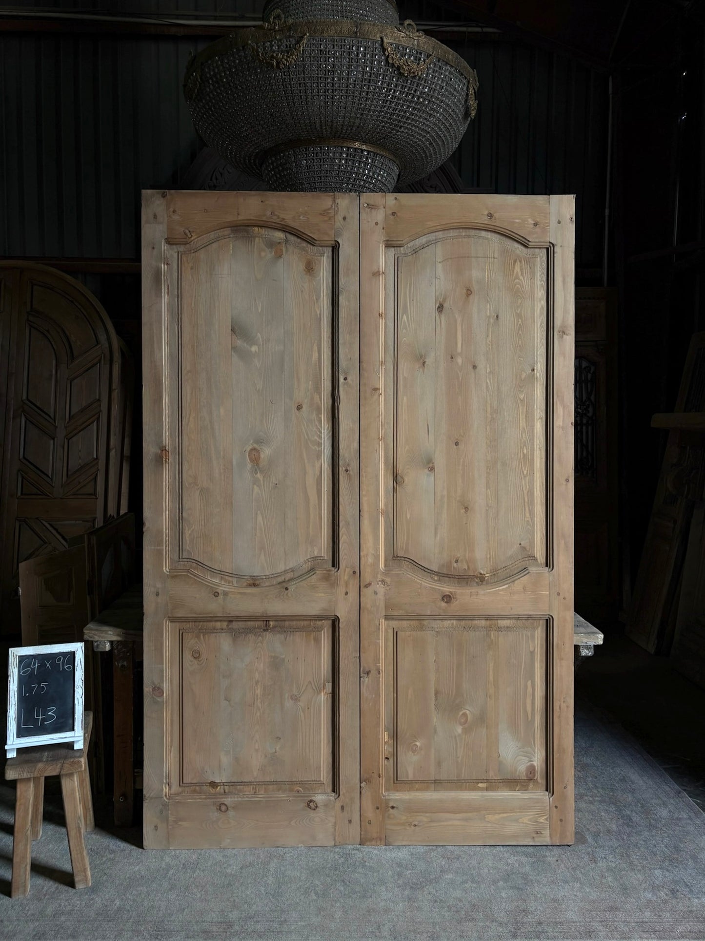 (The Helena) Handcrafted Hand carved Solid French Pair - 64x96 L43