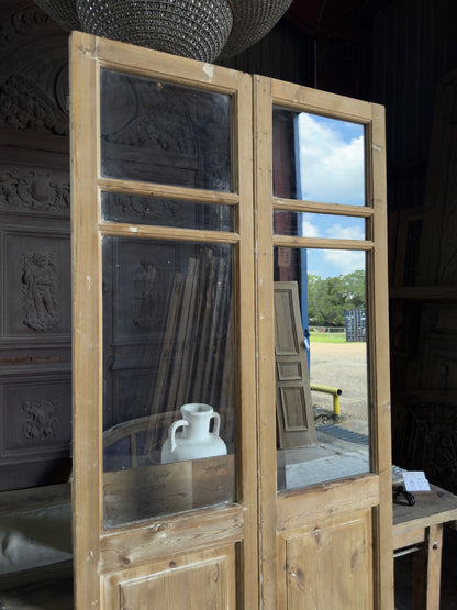 6 Lite European Antique Glass French Doors - 40x87.75 J269