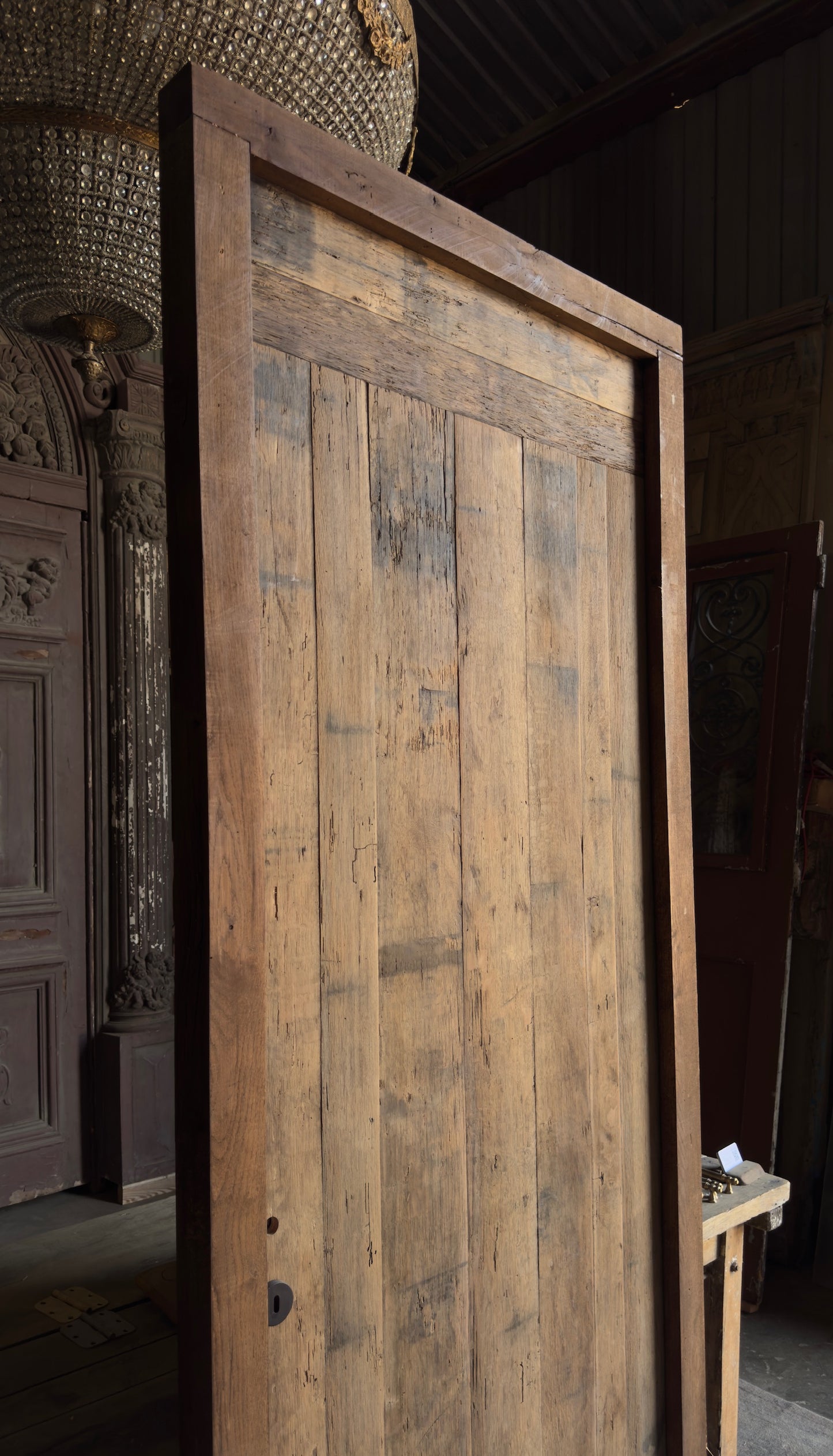 French Oak Plank Single Door - 34.5x93.5 - L444