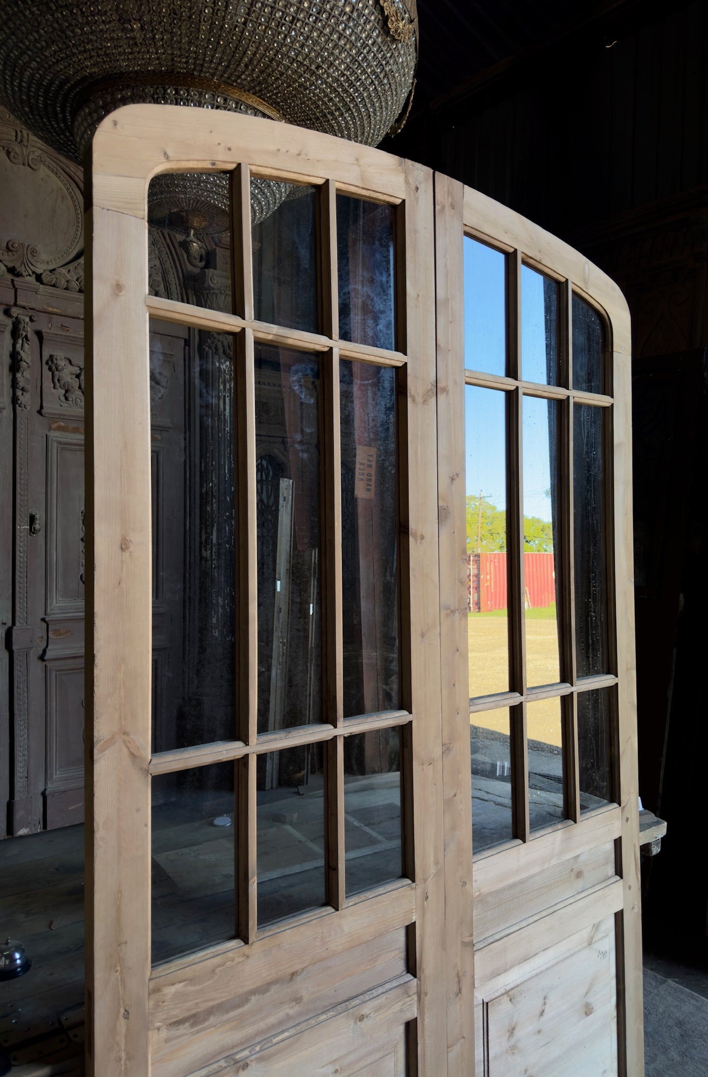 Handcrafted Eyebrow Arch Glass French Door - 60x96 L510