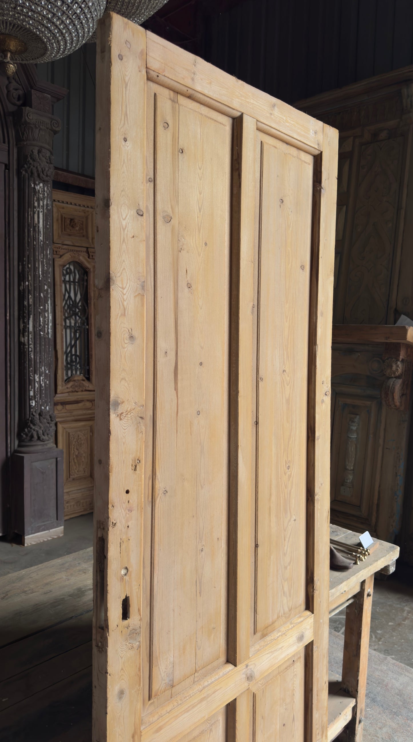 4 Panel Single Solid Antique Door - 32x87 - L165