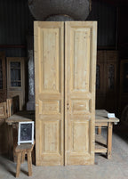 3 Panel Antique Solid French Doors - 40.25x96 K326