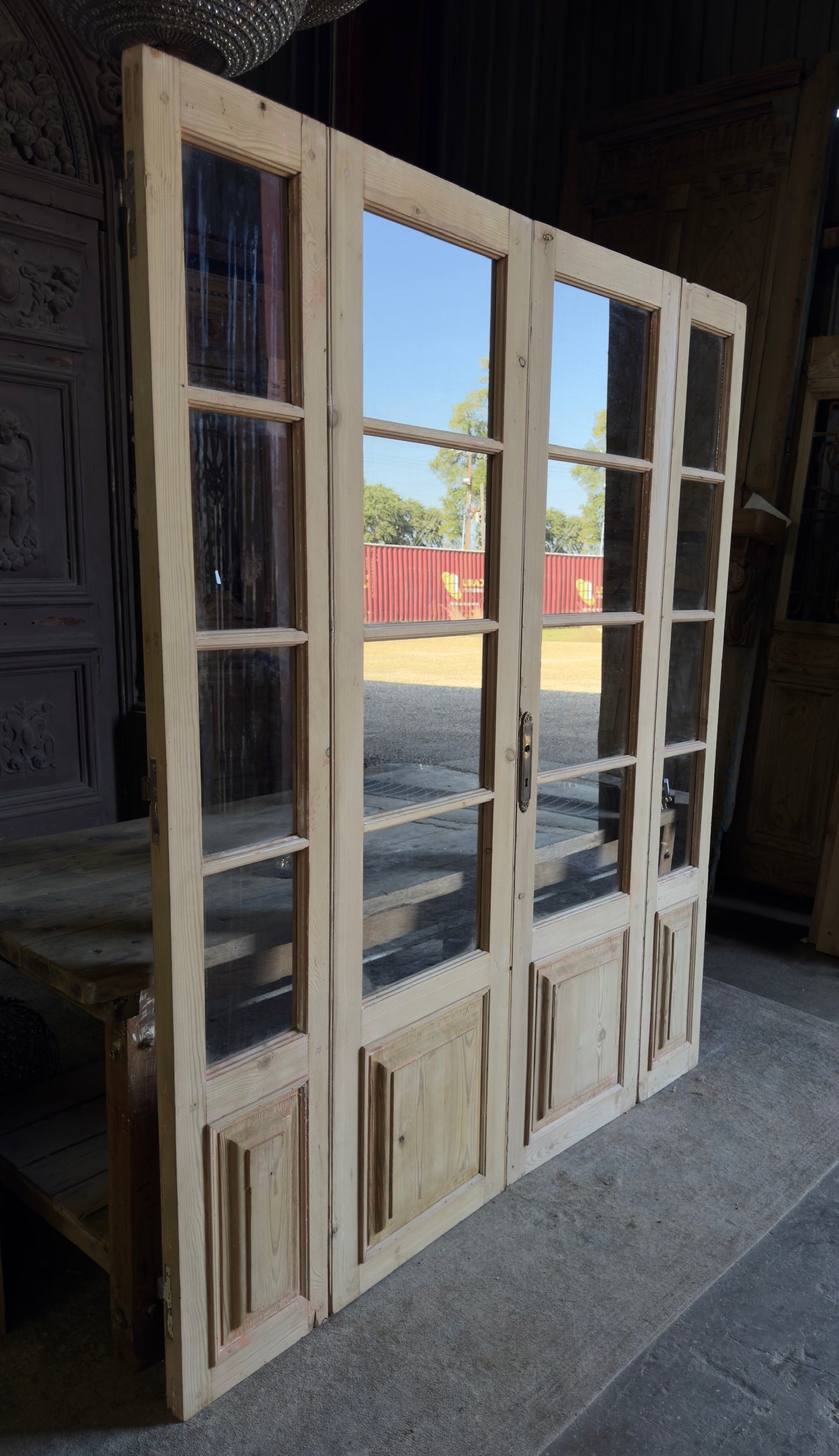 Antique Bi-Fold French Glass Doors - 70x83.75 - L131