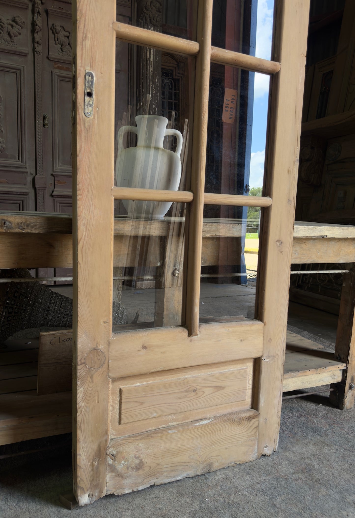 8 Lite Antique Glass Single Door - 27.75x83.5 K78