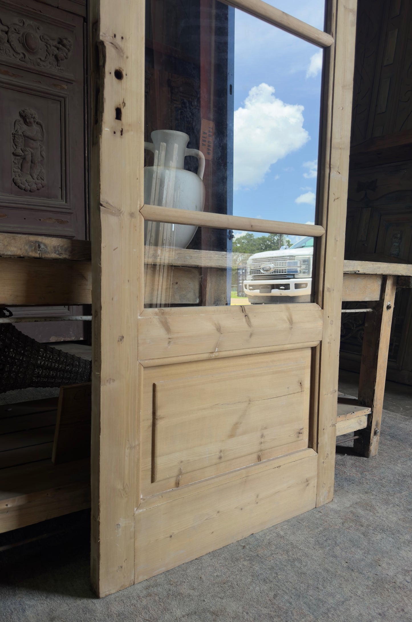 5 Lite Antique Glass Single Door - 32x98 K74