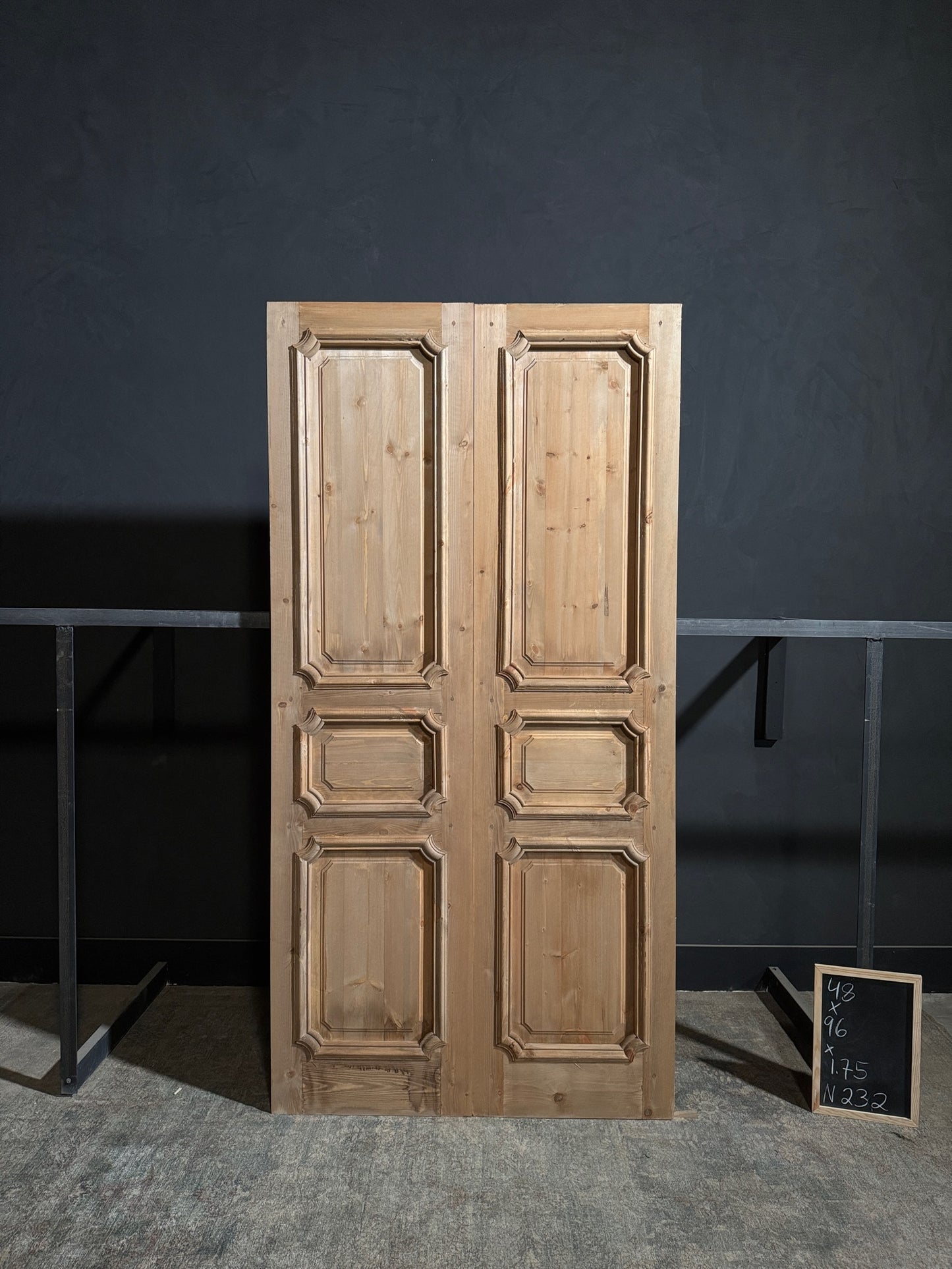 (The Edmund) Handcrafted Solid Wood French Doors - 48x96 - N232