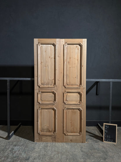 (The Edmund) Handcrafted Solid Wood French Doors - 48x96 - N232