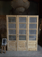 Antique Tri-Fold French Glass Doors - 74.5x84.5 - L310
