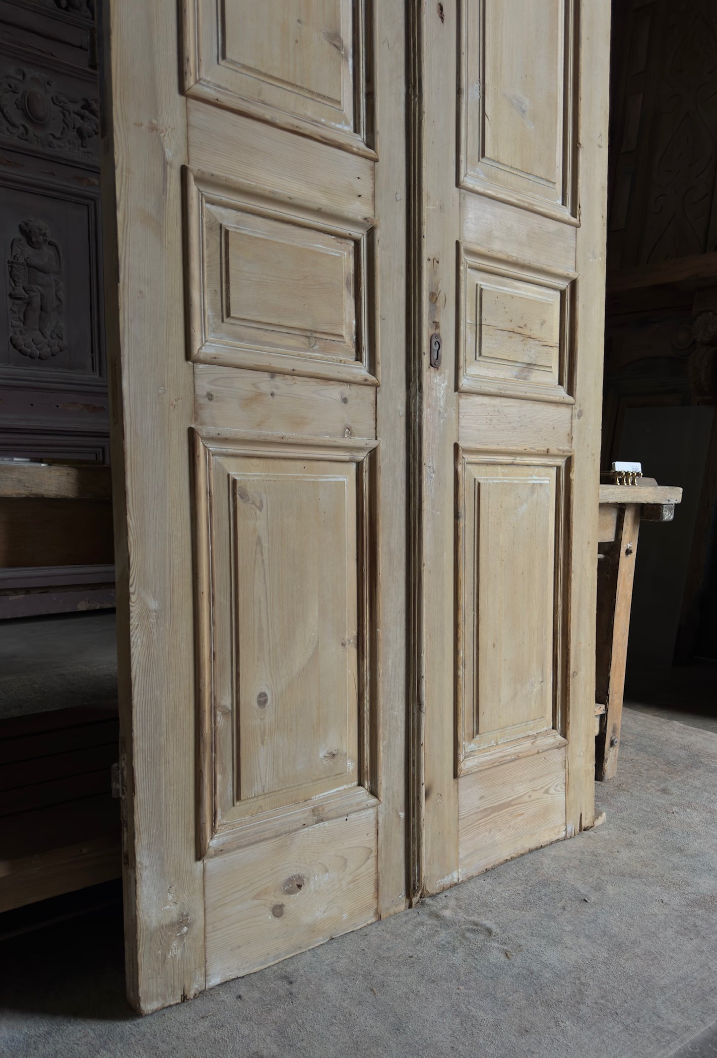 Antique 3 Panel French Doors - 43x101 - L593
