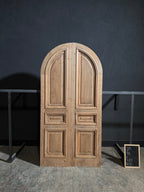 Handcrafted 3 Panel Arched Double Doors - 48x96 - N191