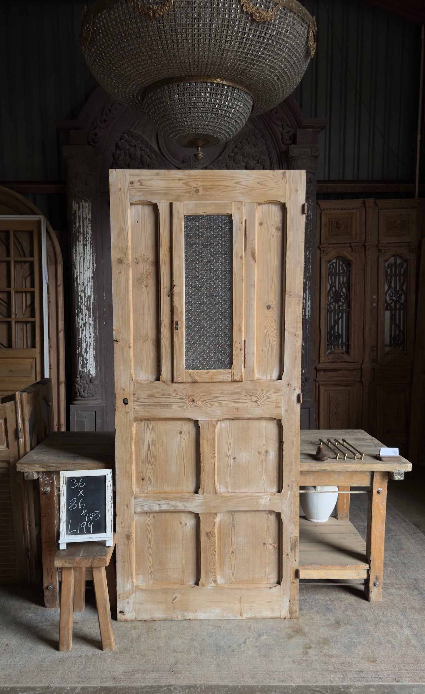 19th Century Single Antique Iron Door - 36x86 - L199