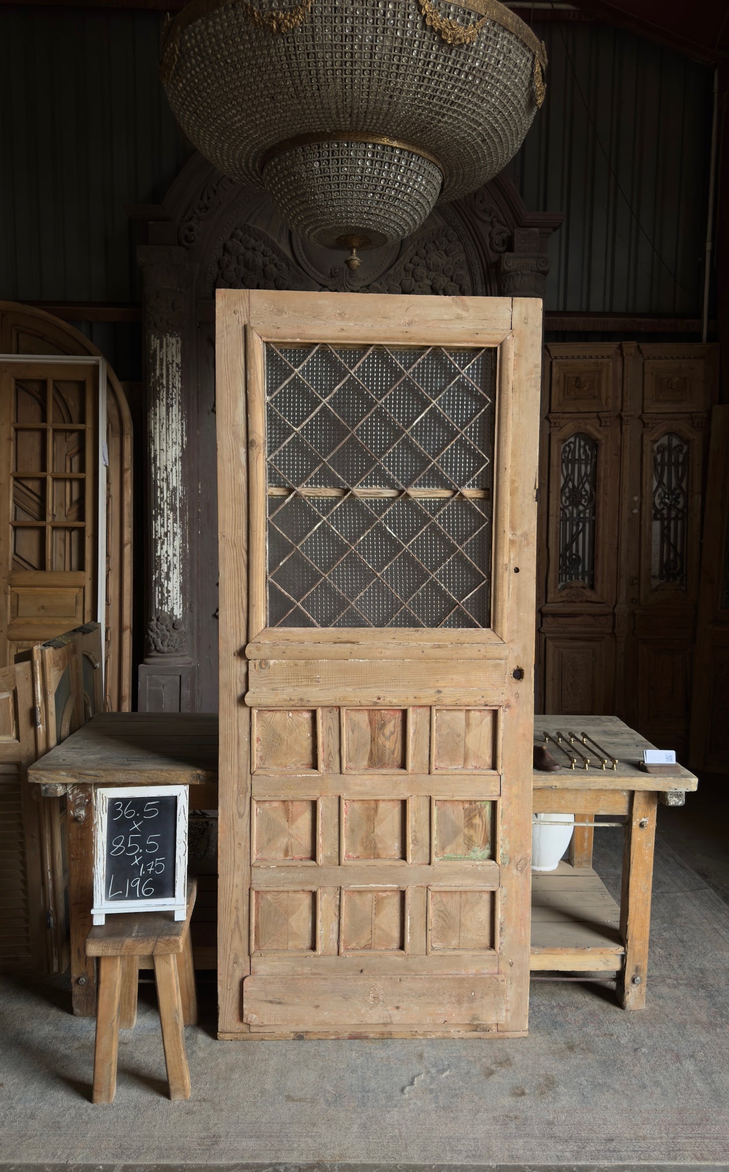 19th Century Single Antique Iron Door - 36.5x85.5 - L196