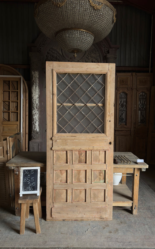 19th Century Single Antique Iron Door - 36.5x85.5 - L196